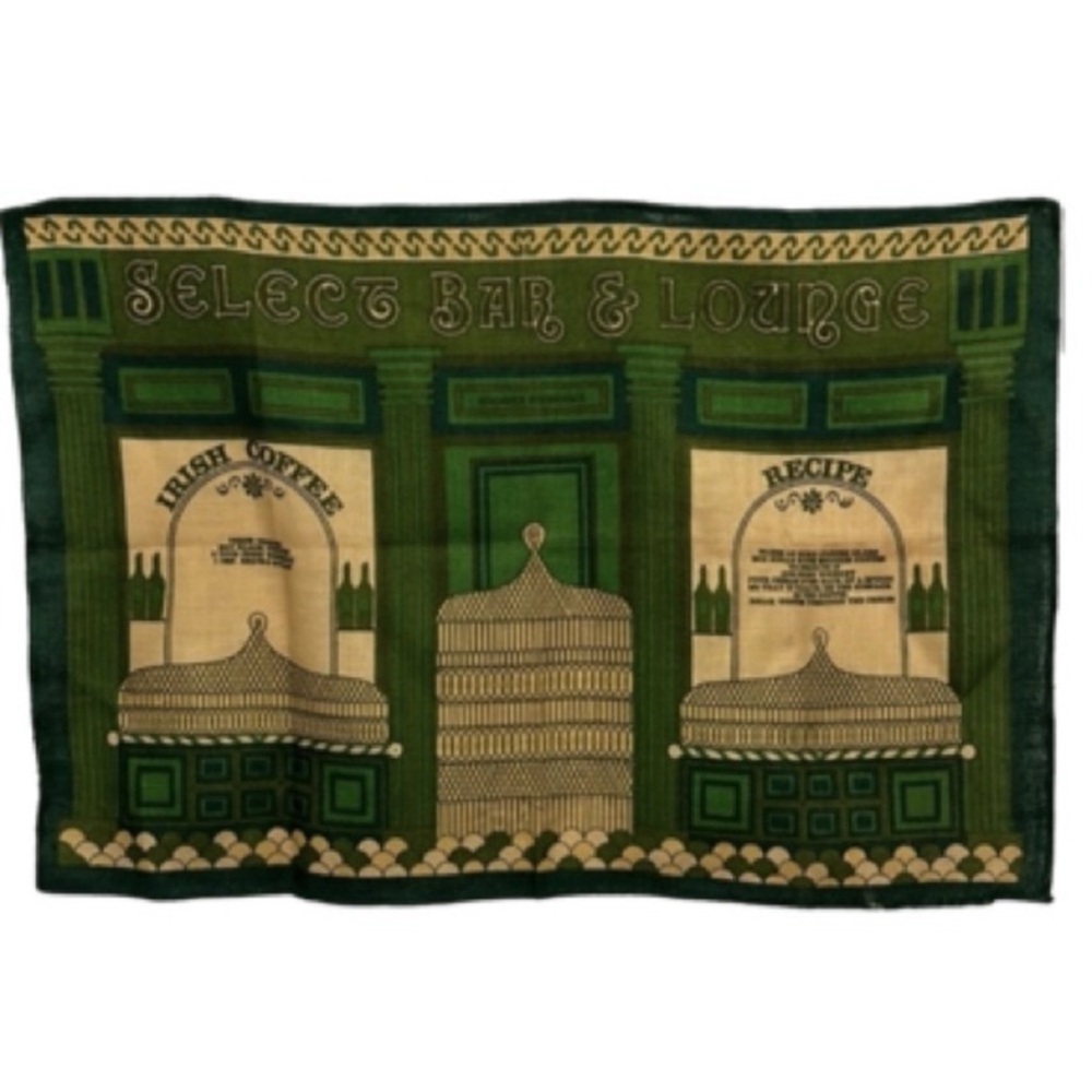 Vintage Pure Irish Linen Select Bar & Lounge Tea Towel